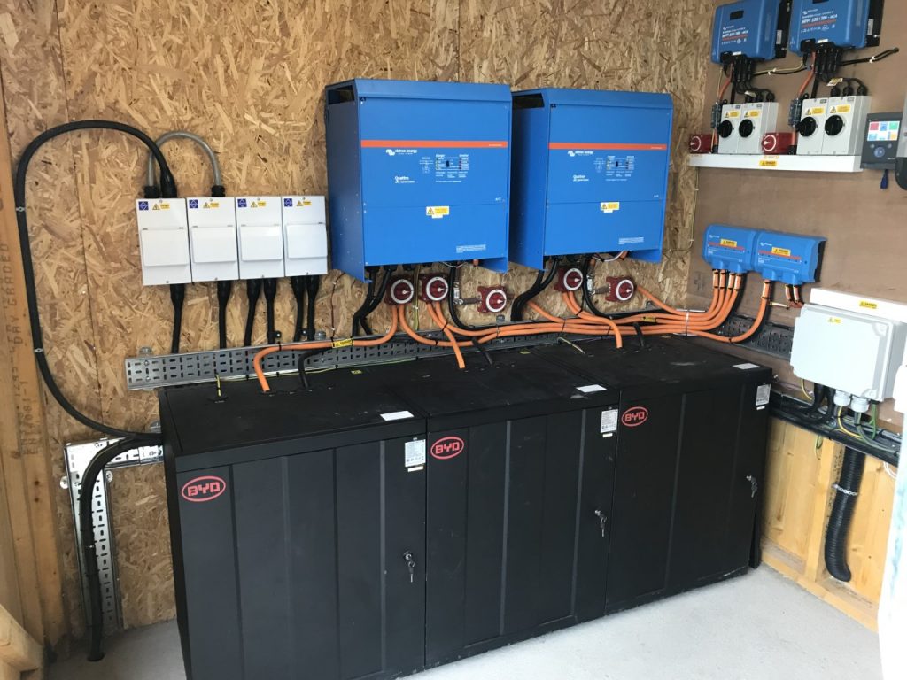 Battery storage installer - Solar PV panel electrical energy store in